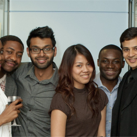 A group of students on the extended medical degree programme