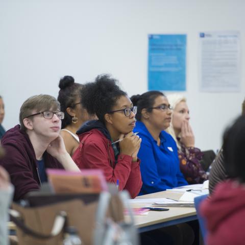 Students in a lecture at the University of Nottingham