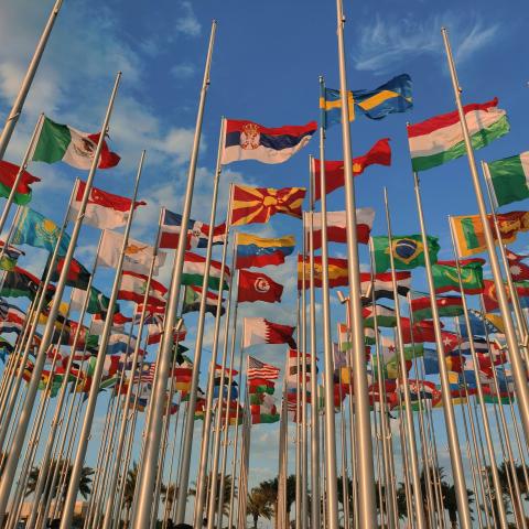 A collection of different country flags from around the world