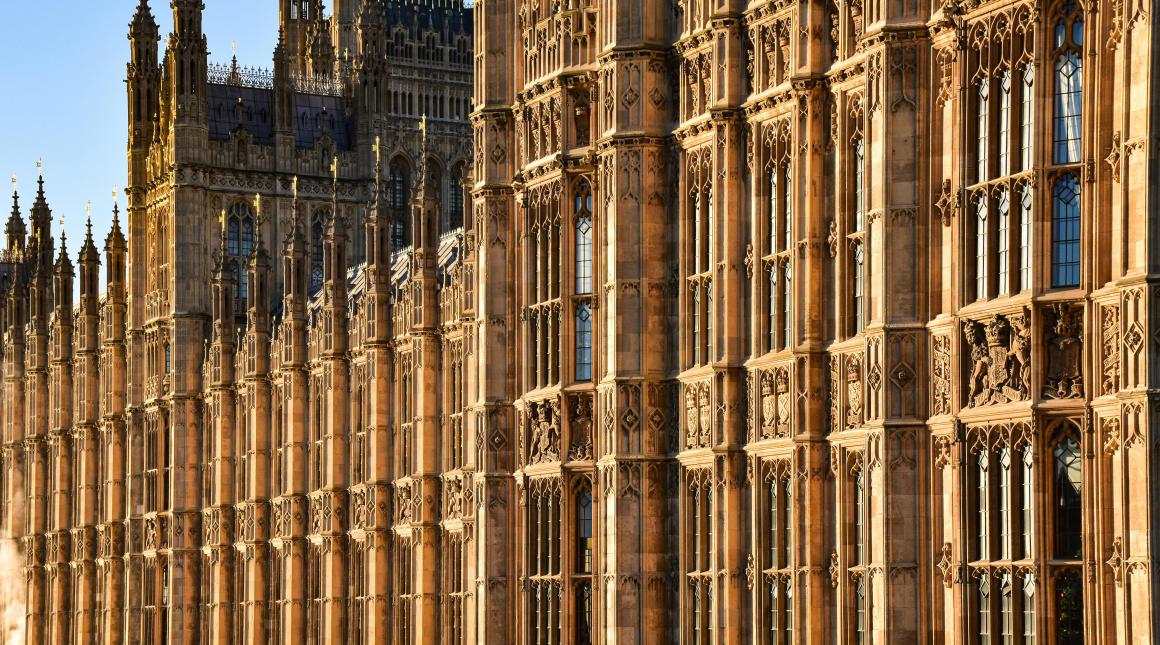 Gothic Architecture of Westminster Palace in London