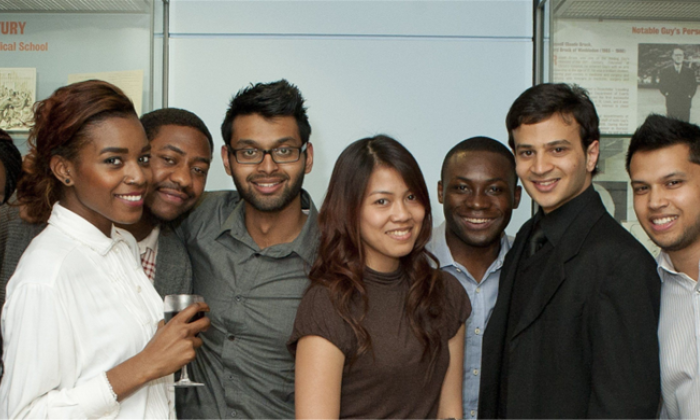 A group of students on the extended medical degree programme