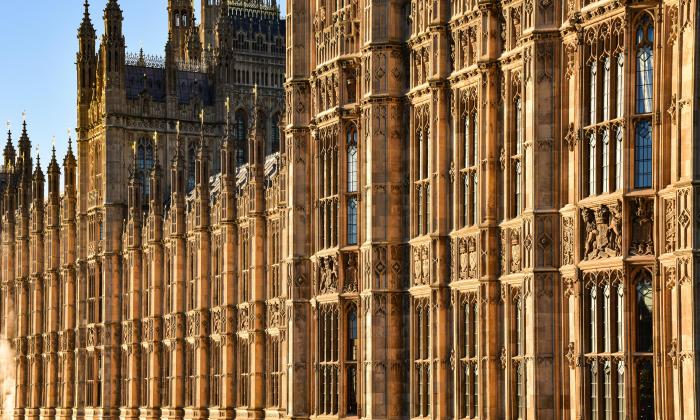 Gothic Architecture of Westminster Palace in London